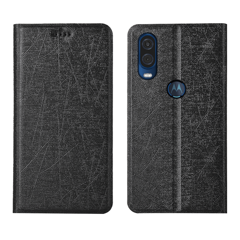 Motorola One Vision Protection Soie Rose Coque De Téléphone Étui Modèle Fleurie