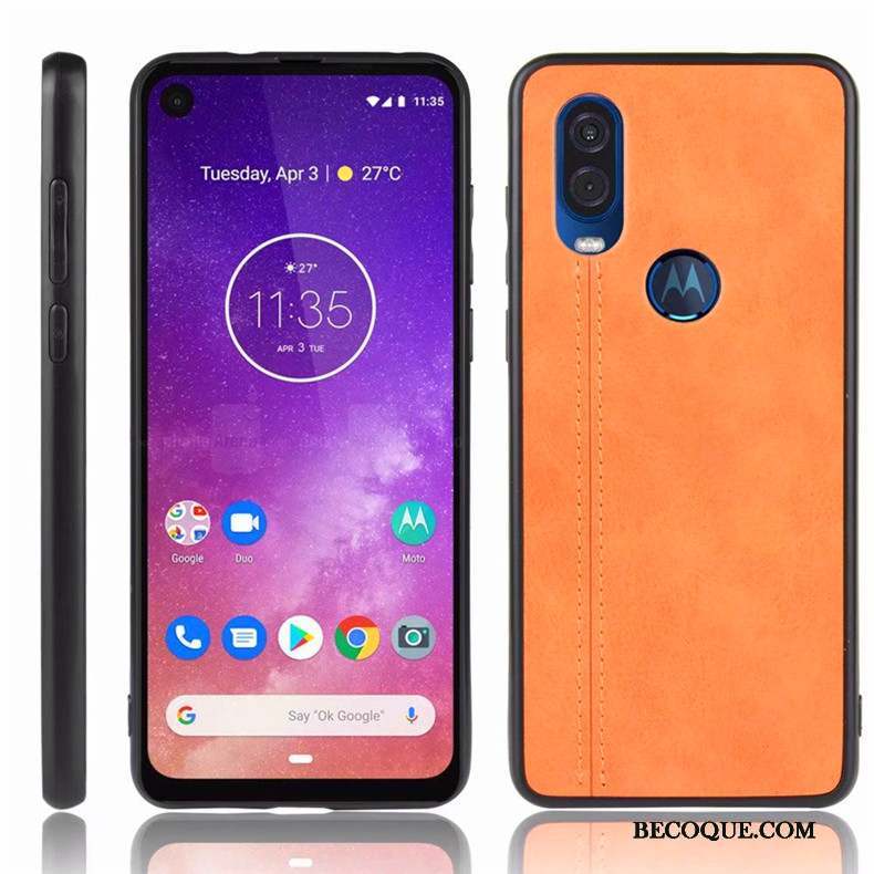 Motorola One Vision Étui Protection Bleu Incassable Coque De Téléphone Tout Compris