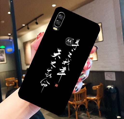 Motorola One Vision Étui Vert Fluide Doux Coque Téléphone Portable Incassable