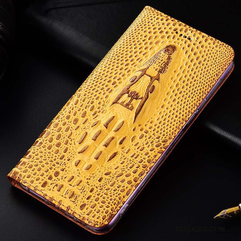 Motorola One Zoom Coque De Téléphone Étui Protection Cuir Véritable Incassable Crocodile