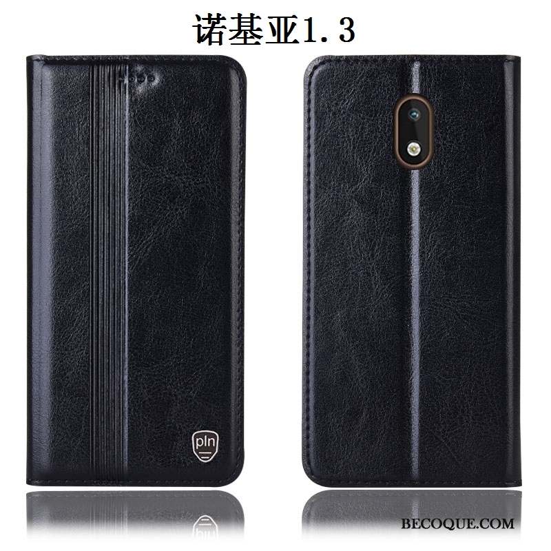 Nokia 1.3 Cuir Véritable Housse Coque De Téléphone Étui Incassable Protection