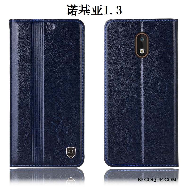Nokia 1.3 Cuir Véritable Housse Coque De Téléphone Étui Incassable Protection