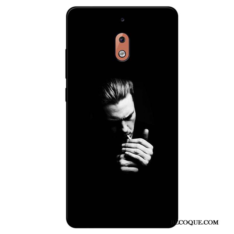 Nokia 2.1 Coque De Téléphone Téléphone Portable Noir Fluide Doux Silicone Mode