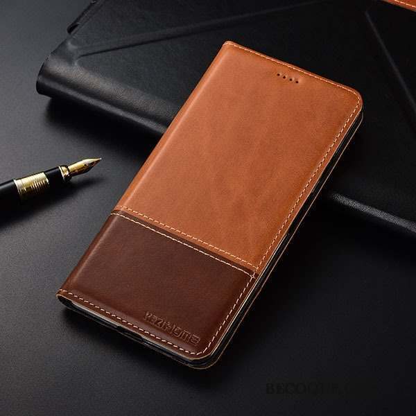 Nokia 2.1 Coque Étui En Cuir Couture Couleurs Rouge Cuir Haut Téléphone Portable