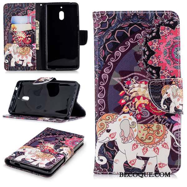 Nokia 2.1 Peinture Protection Coque De Téléphone Étui Étui En Cuir Portefeuille