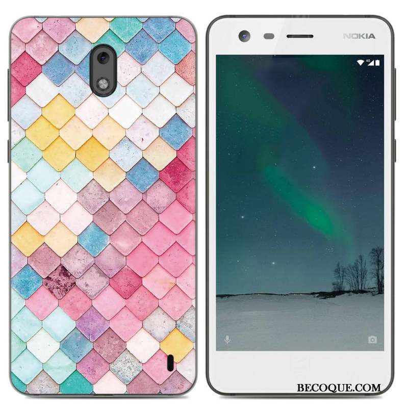 Nokia 2 Pu Coque Protection Rose De Téléphone Étui