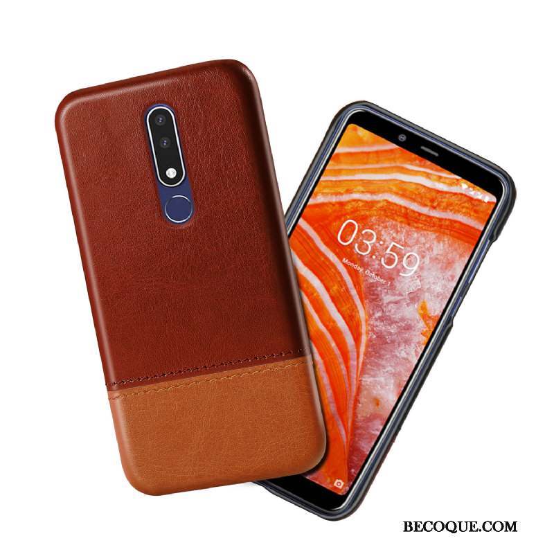 Nokia 3.1 Plus Cuir Coque De Téléphone Nouveau Qualité Protection Clair