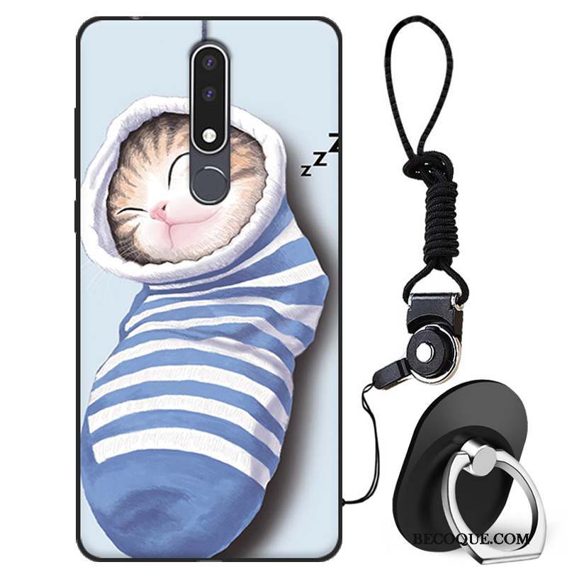 Nokia 3.1 Plus Dessin Animé Charmant Fluide Doux Coque Blanc Protection