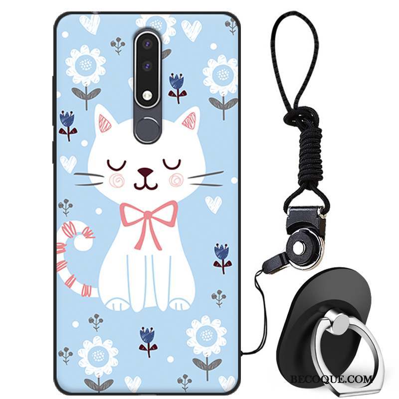 Nokia 3.1 Plus Dessin Animé Charmant Fluide Doux Coque Blanc Protection