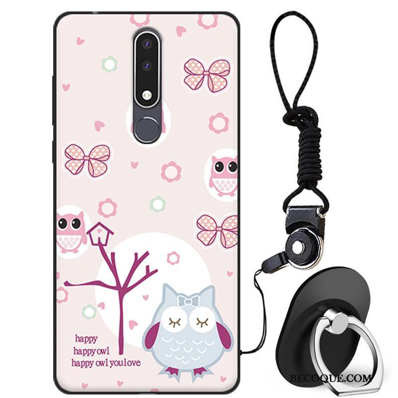 Nokia 3.1 Plus Dessin Animé Charmant Fluide Doux Coque Blanc Protection