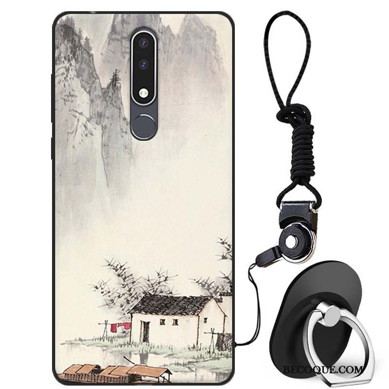 Nokia 3.1 Plus Dessin Animé Charmant Fluide Doux Coque Blanc Protection