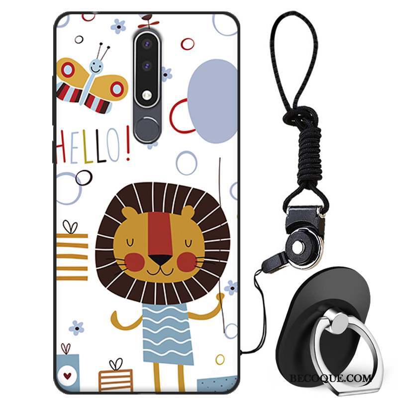 Nokia 3.1 Plus Dessin Animé Charmant Fluide Doux Coque Blanc Protection