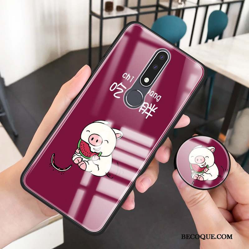 Nokia 3.1 Plus Dessin Animé Violet Fluide Doux Étui Coque De Téléphone Difficile