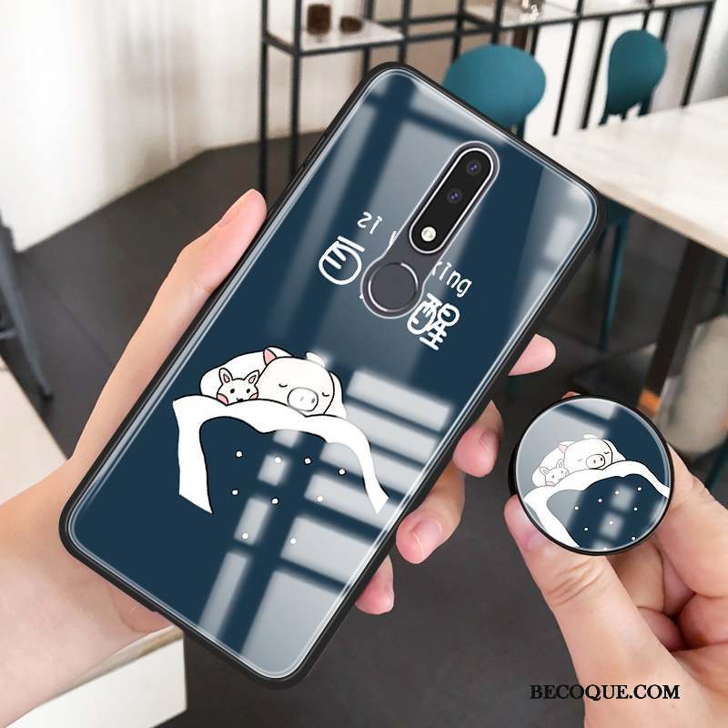 Nokia 3.1 Plus Dessin Animé Violet Fluide Doux Étui Coque De Téléphone Difficile