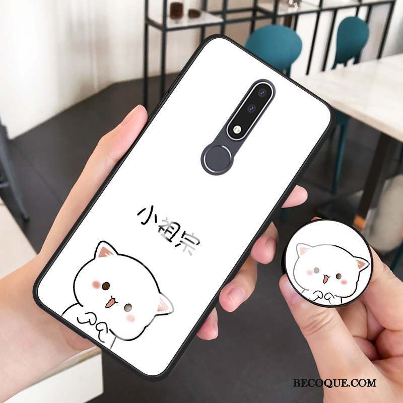 Nokia 3.1 Plus Dessin Animé Violet Fluide Doux Étui Coque De Téléphone Difficile