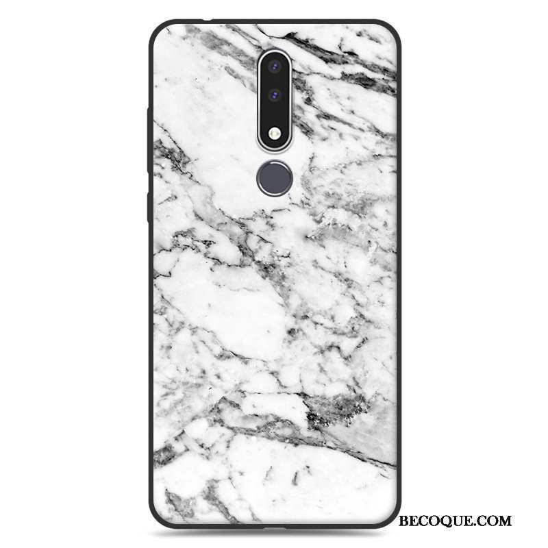 Nokia 3.1 Plus Incassable Coque De Téléphone Simple Fluide Doux Noir Silicone