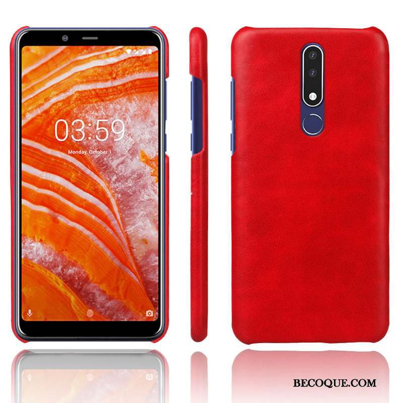 Nokia 3.1 Plus Protection Étui Couleur Unie Cuir Modèle Fleurie Coque De Téléphone