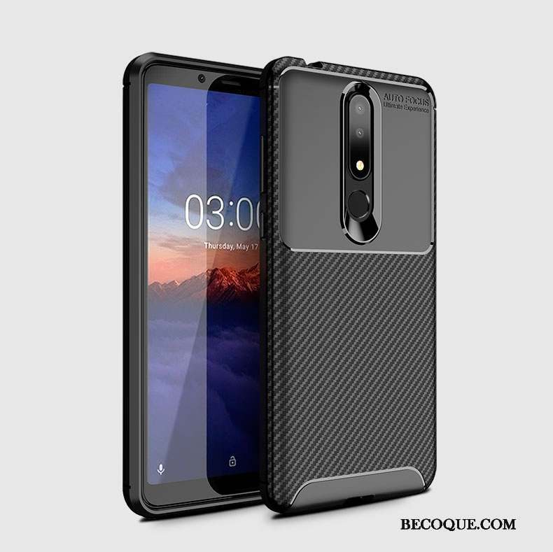 Nokia 3.1 Plus Étui Coque Fluide Doux Incassable De Téléphone Fibre