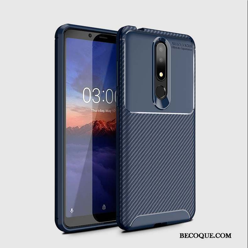 Nokia 3.1 Plus Étui Coque Fluide Doux Incassable De Téléphone Fibre