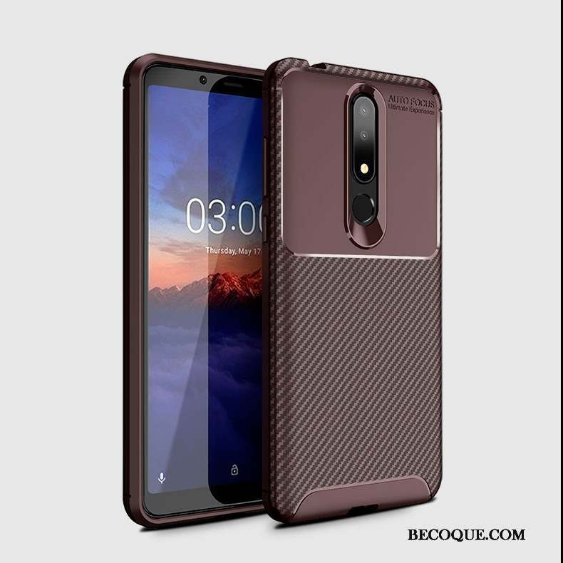 Nokia 3.1 Plus Étui Coque Fluide Doux Incassable De Téléphone Fibre