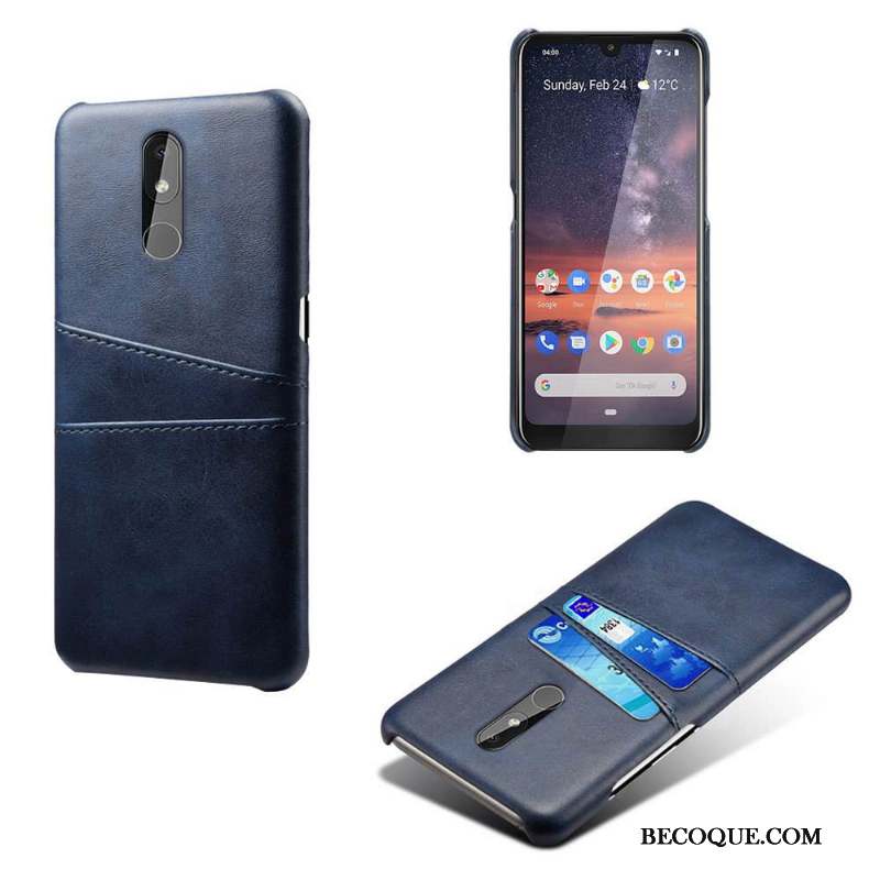 Nokia 3.2 Carte Portefeuille Étui En Cuir Coque De Téléphone Modèle Fleurie Protection