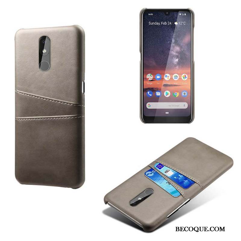 Nokia 3.2 Carte Portefeuille Étui En Cuir Coque De Téléphone Modèle Fleurie Protection