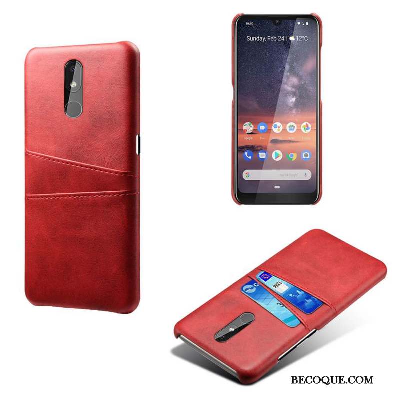 Nokia 3.2 Carte Portefeuille Étui En Cuir Coque De Téléphone Modèle Fleurie Protection