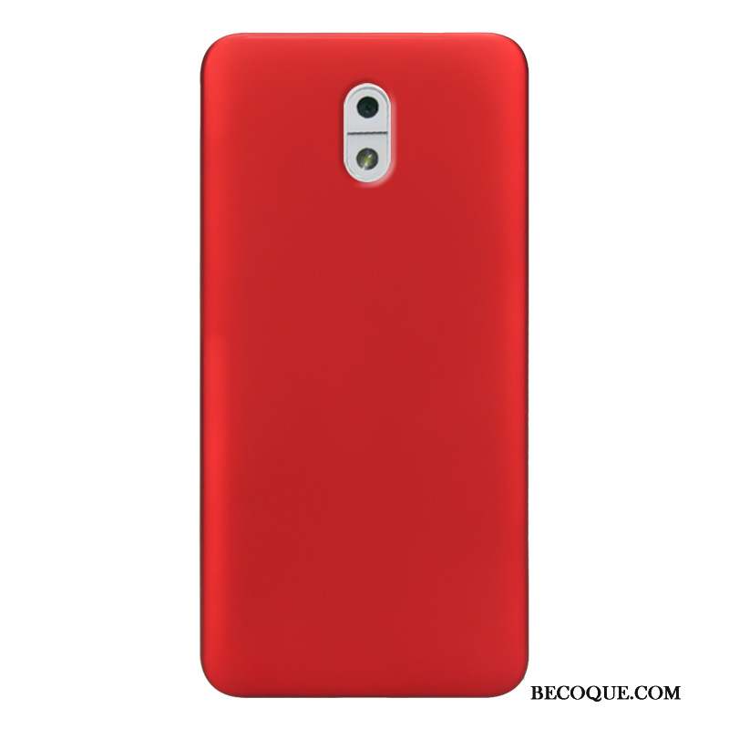 Nokia 3 Coque Délavé En Daim Business Couleur Unie Difficile Mince Rouge