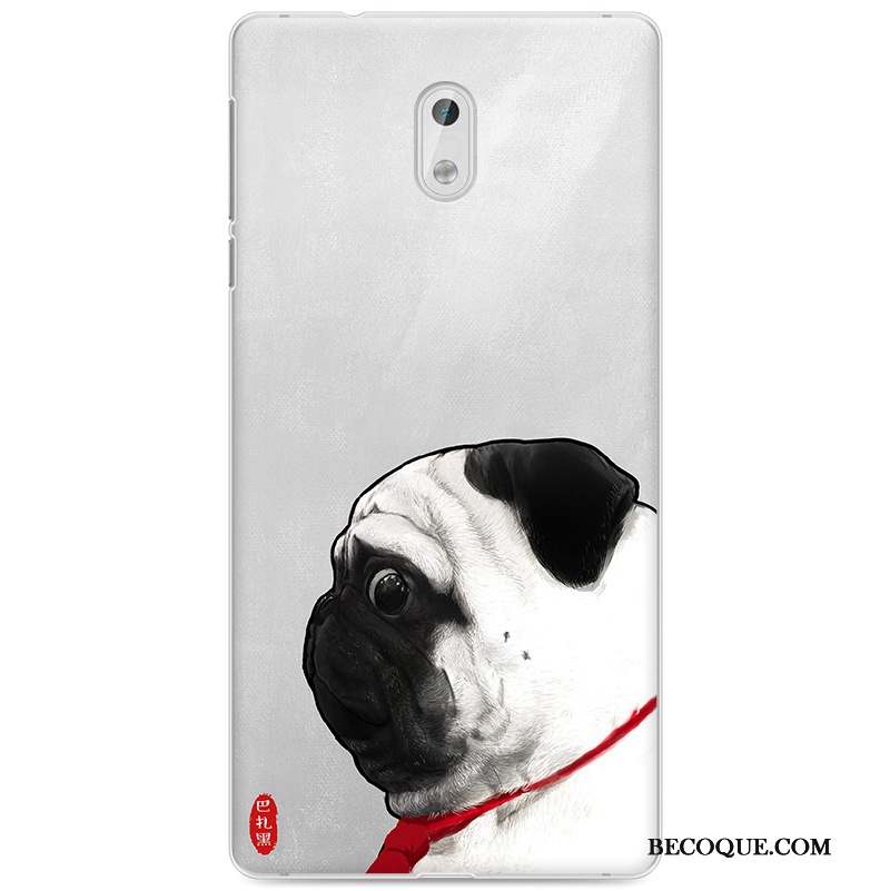 Nokia 3 Coque Incassable Tendance Noir Blanc Peinture Amoureux