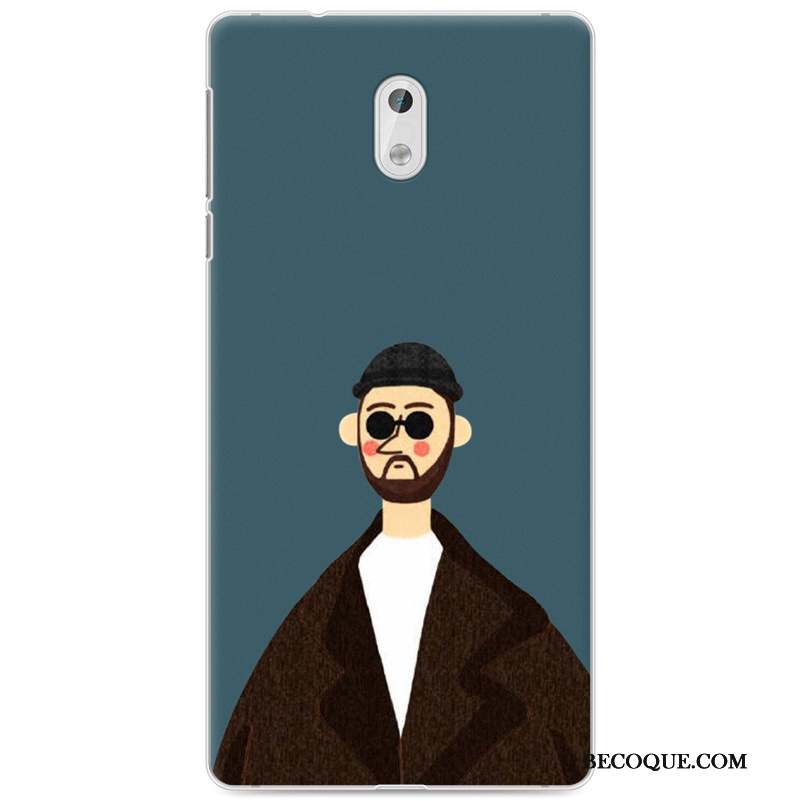 Nokia 3 Coque Incassable Tendance Noir Blanc Peinture Amoureux