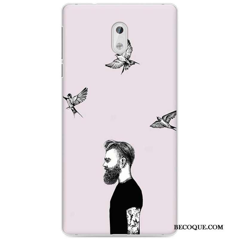 Nokia 3 Coque Incassable Tendance Noir Blanc Peinture Amoureux