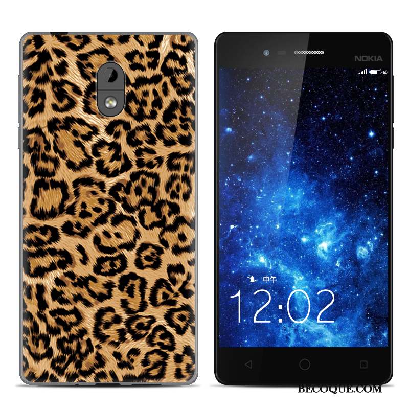 Nokia 3 Dessin Animé Fluide Doux Peinture Protection Noir Coque