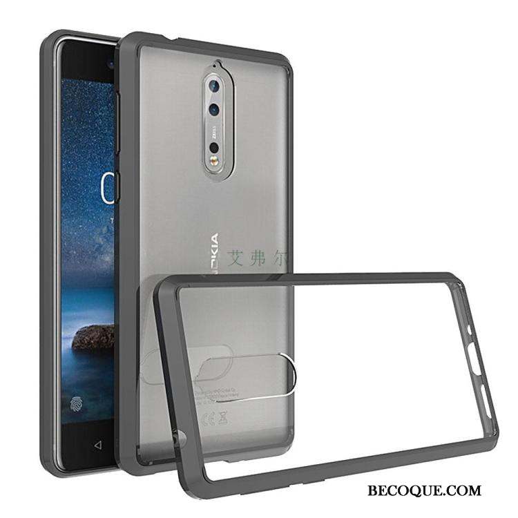 Nokia 3 Incassable Noir Coque De Téléphone Étui Fluide Doux Transparent