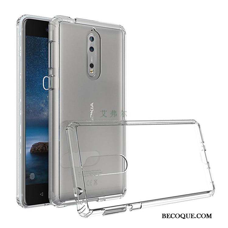 Nokia 3 Incassable Noir Coque De Téléphone Étui Fluide Doux Transparent