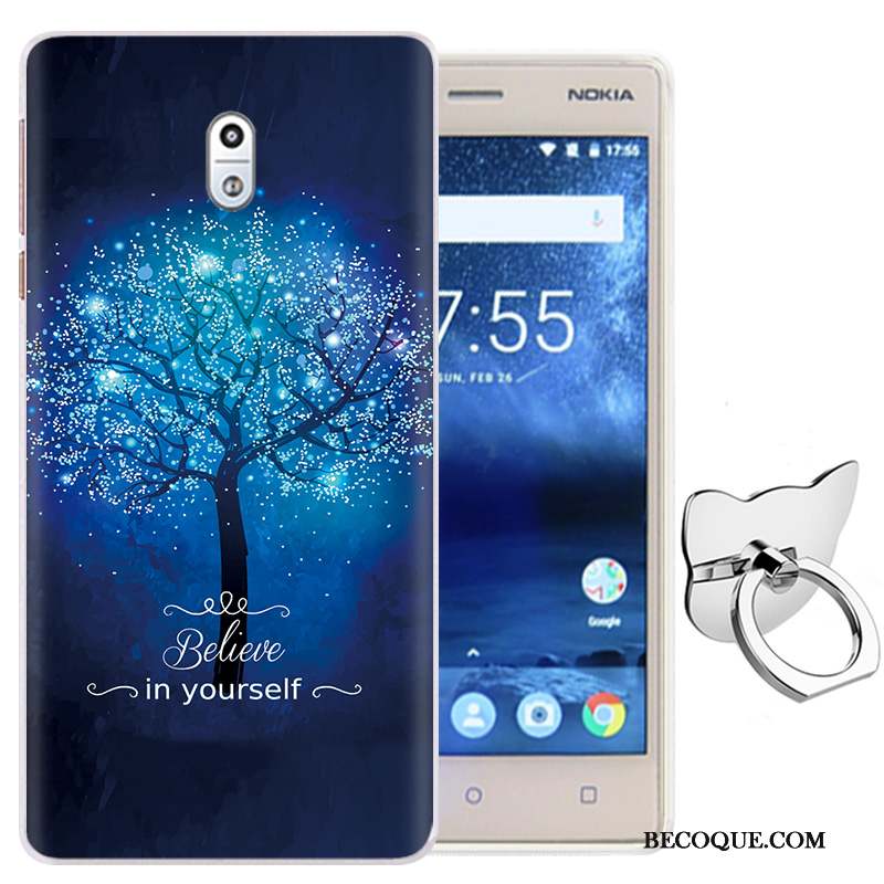 Nokia 3 Rose Une Agrafe Coque De Téléphone Fluide Doux Dessin Animé Étui