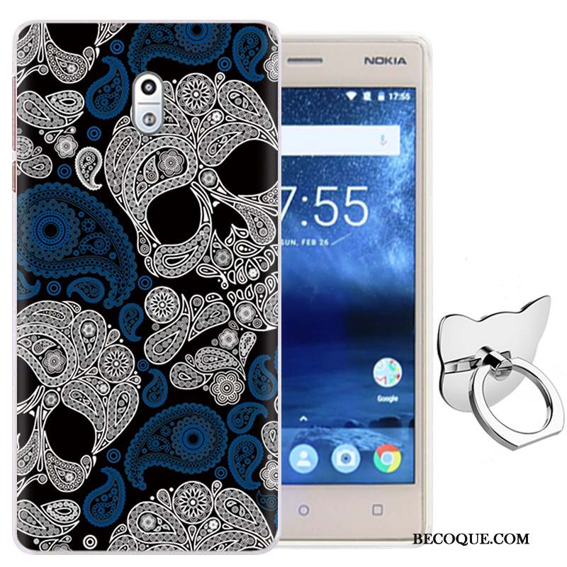 Nokia 3 Rose Une Agrafe Coque De Téléphone Fluide Doux Dessin Animé Étui