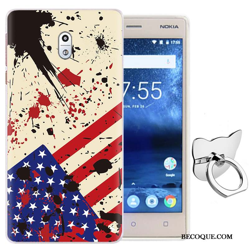 Nokia 3 Rose Une Agrafe Coque De Téléphone Fluide Doux Dessin Animé Étui