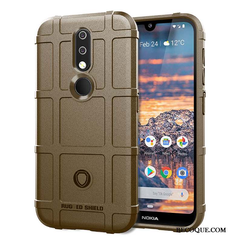 Nokia 4.2 Antidérapant Coque Fluide Doux Étui Marque De Tendance Silicone