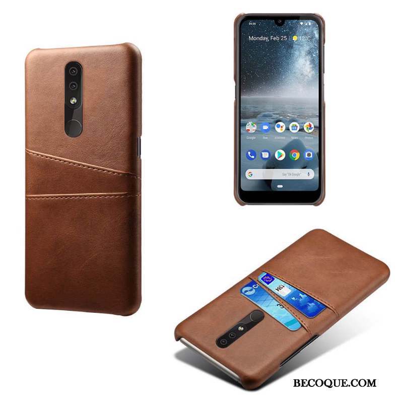 Nokia 4.2 Coque De Téléphone Étui Étui En Cuir Protection Jaune Carte