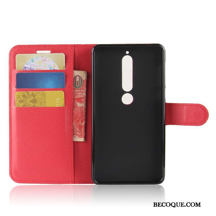 Nokia 5.1 Plus Coque Étui Support Protection Téléphone Portable Carte Portefeuille