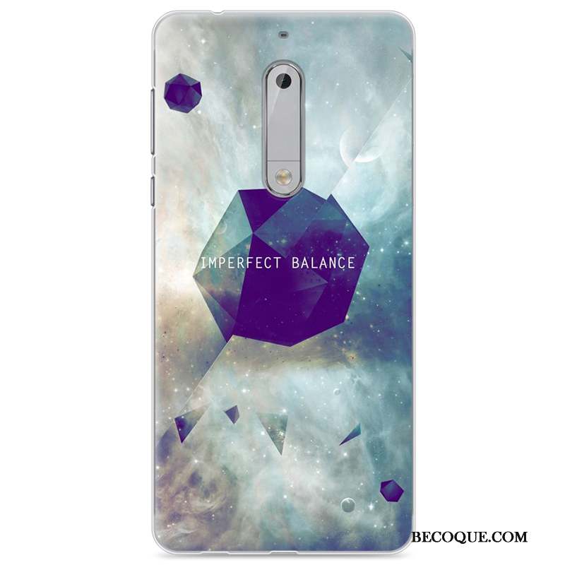 Nokia 5 Coque De Téléphone Fluide Doux Protection Tout Compris Peinture Violet