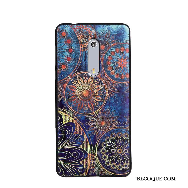 Nokia 5 Coque Dessin Animé Étui Business Peinture Tendance Gaufrage