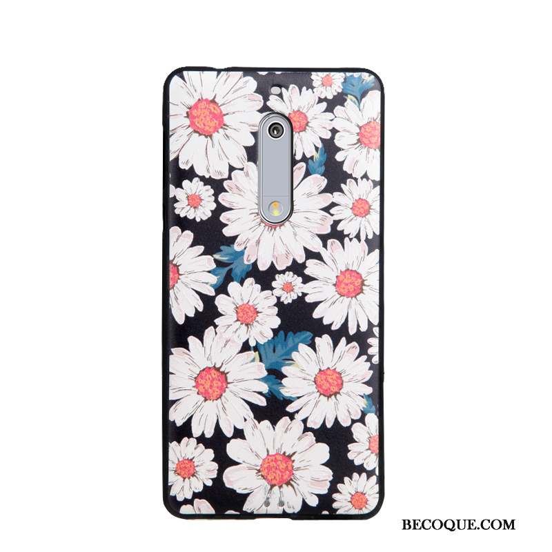 Nokia 5 Coque Dessin Animé Étui Business Peinture Tendance Gaufrage