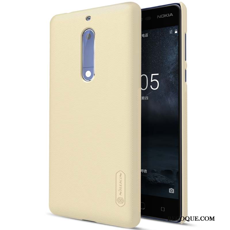 Nokia 5 Incassable Coque De Téléphone Délavé En Daim Noir Étui Difficile