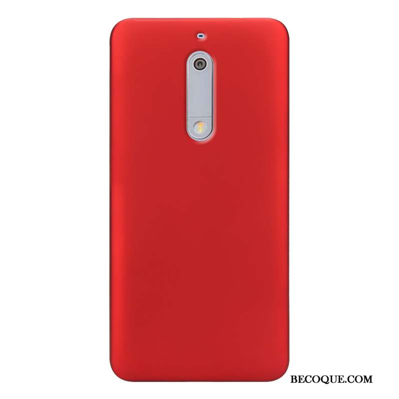 Nokia 5 Rose Mince Coque De Téléphone Délavé En Daim Protection Étui