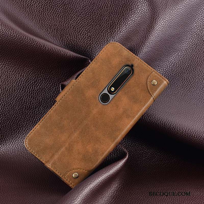 Nokia 6.1 Coque Protection Portefeuille Housse Créatif Support Étui