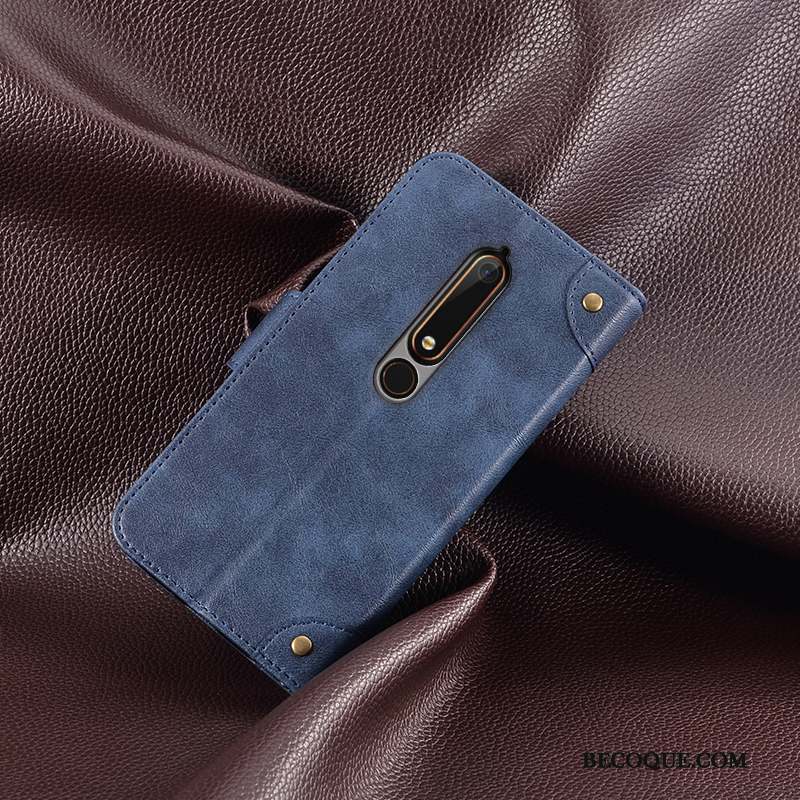 Nokia 6.1 Coque Protection Portefeuille Housse Créatif Support Étui