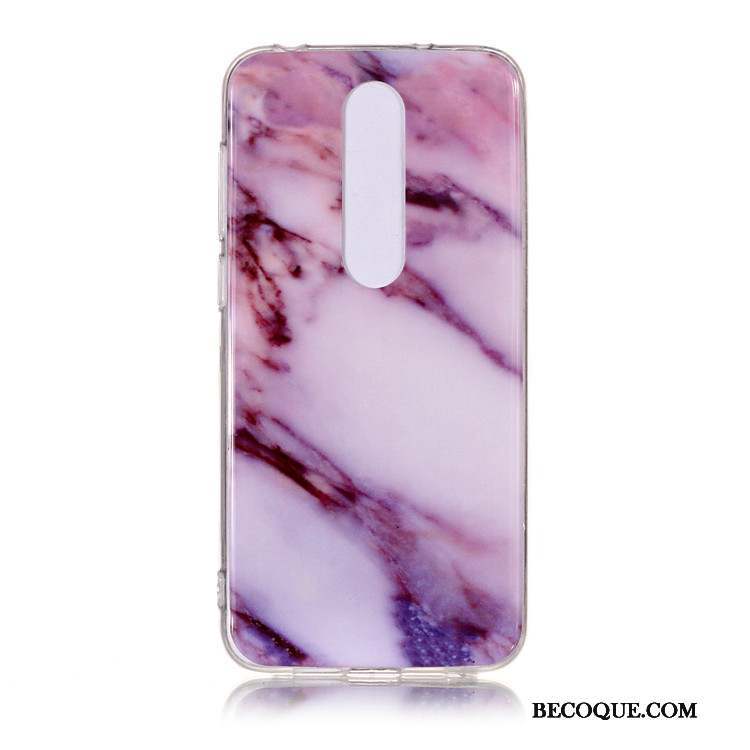 Nokia 6.1 Étui Téléphone Portable Vent Coque De Téléphone Violet Simple