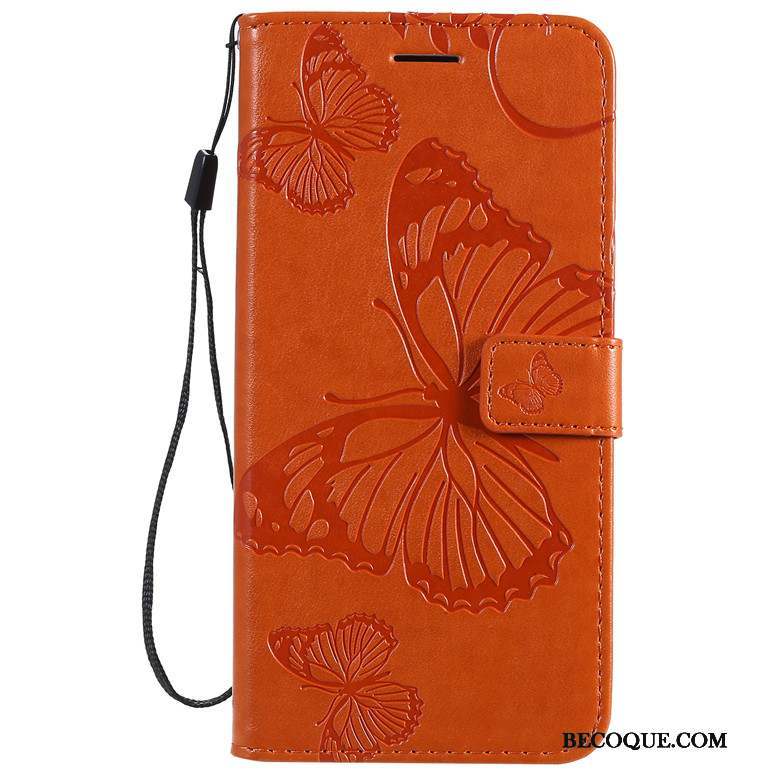 Nokia 6.2 Coque De Téléphone Étui En Cuir Bleu Fleurs De Papillons Clamshell Protection