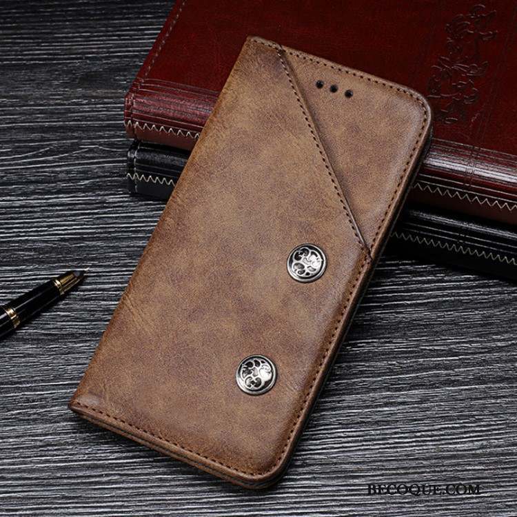 Nokia 6.2 Coque Magnétisme Vintage Étui En Cuir Support Protection Housse